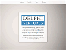 Tablet Screenshot of delphiventures.com